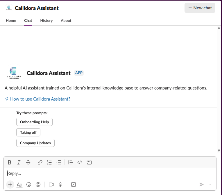 Callidora Assistant Screenshot 1